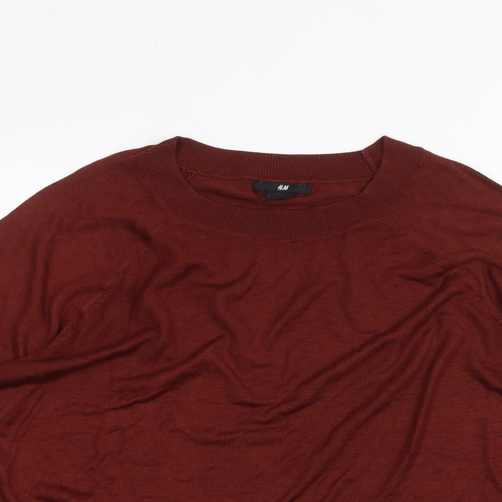 H&M Womens Red   Basic T-Shirt Size S