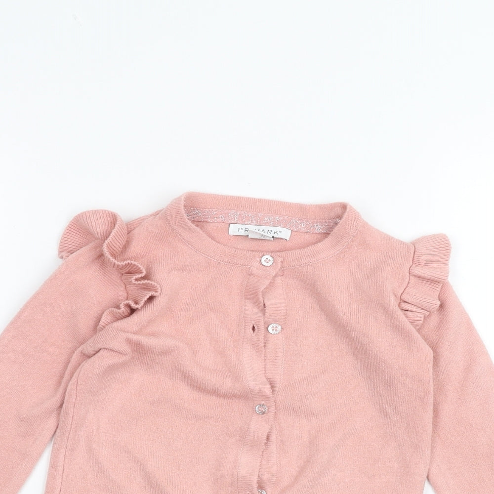 Primark Girls Pink   Cardigan Jumper Size 4-5 Years