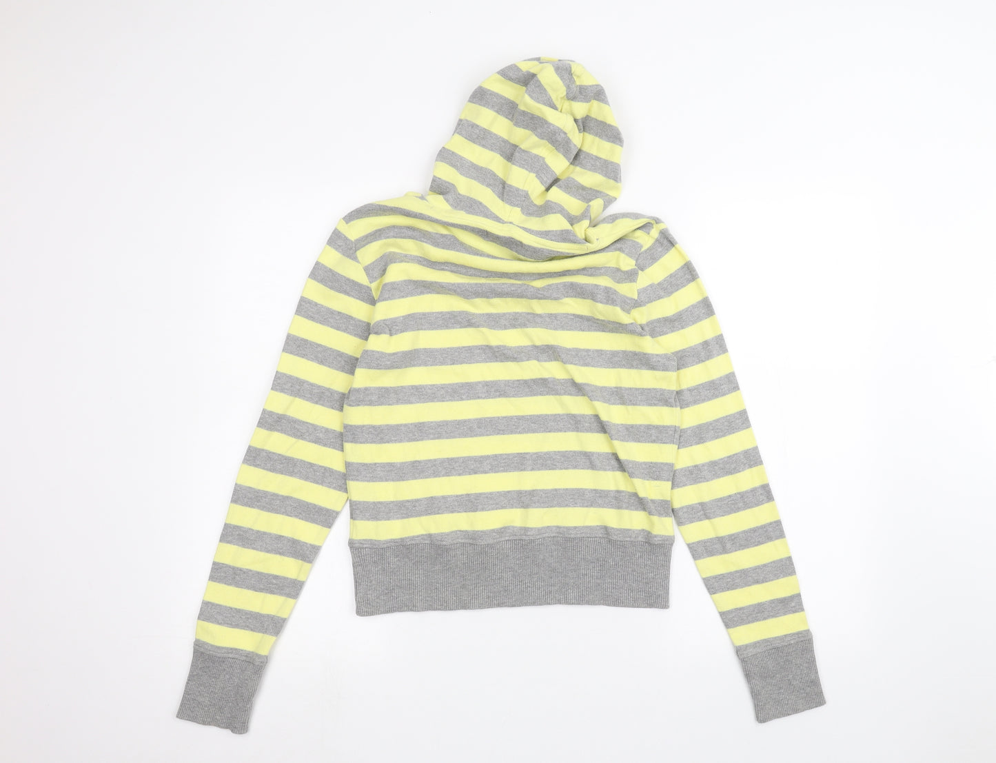 SoulCal&Co Womens Yellow Striped  Pullover Hoodie Size 14