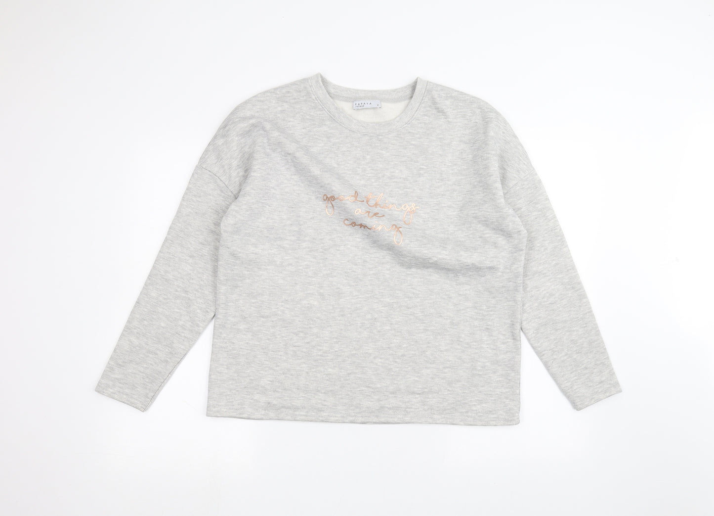 Papaya Womens Grey   Pullover Jumper Size M