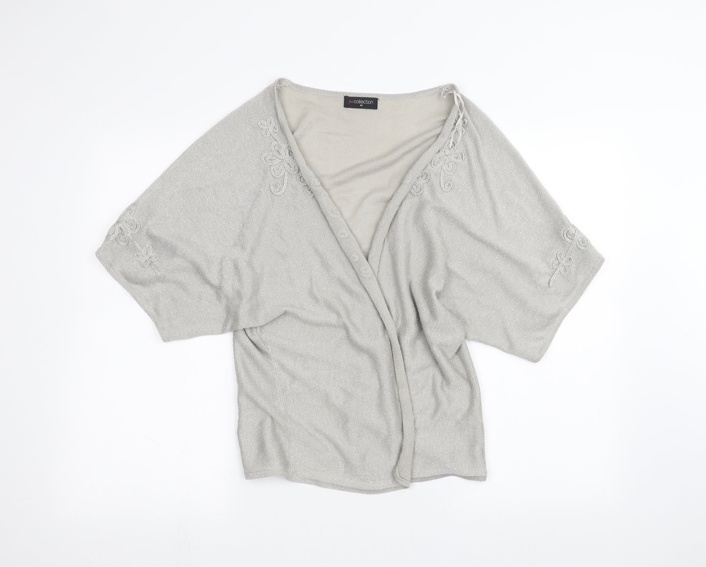 BM Womens Silver   Cardigan Jumper Size M