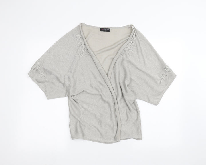 BM Womens Silver   Cardigan Jumper Size M
