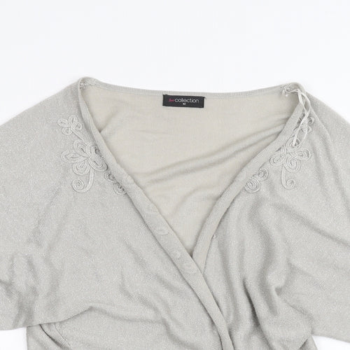 BM Womens Silver   Cardigan Jumper Size M