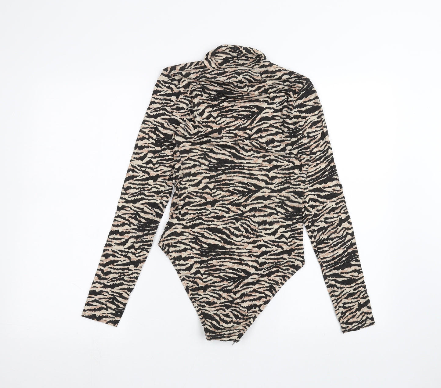 I SAW IT FIRST Womens Brown Animal Print  Bodysuit One-Piece Size 8