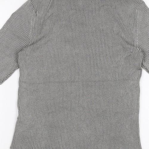Topshop Womens Grey   Basic T-Shirt Size S