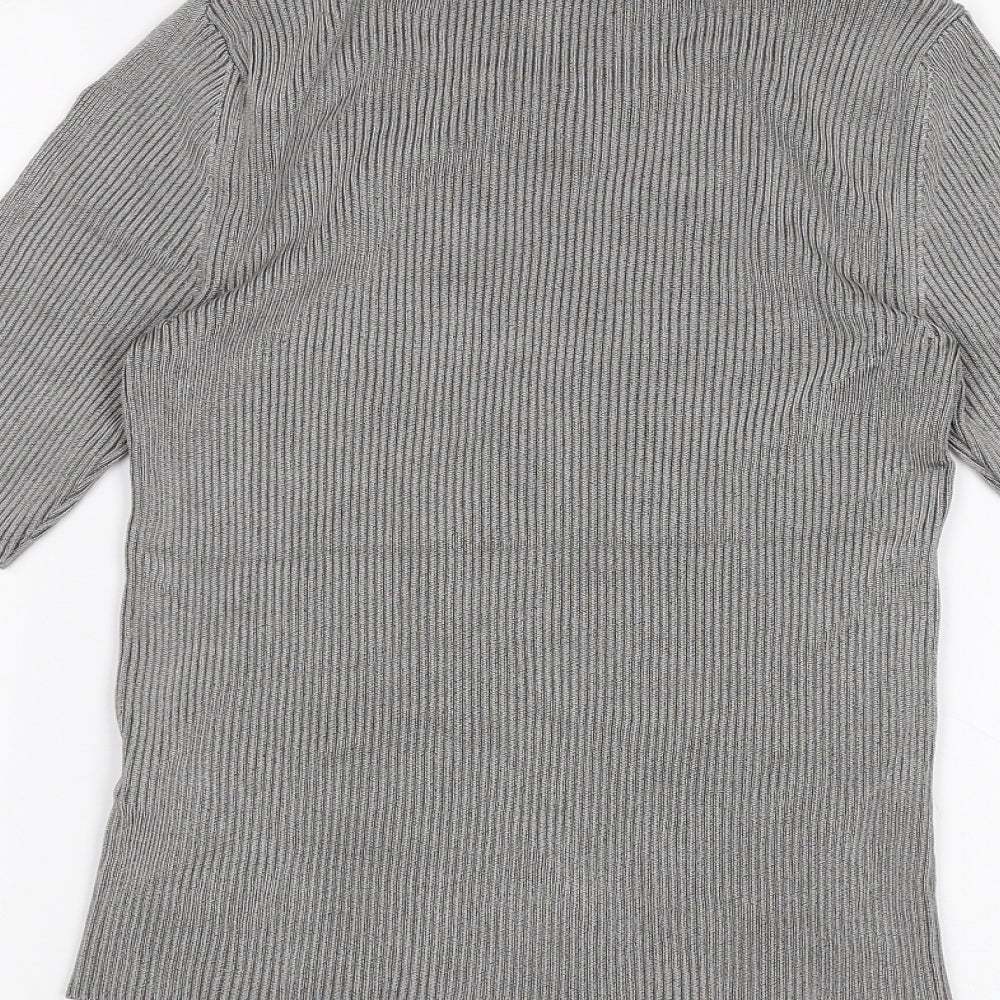 Topshop Womens Grey   Basic T-Shirt Size S