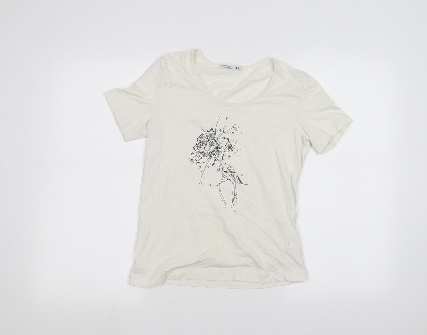 Marks and Spencer Womens White   Basic T-Shirt Size S