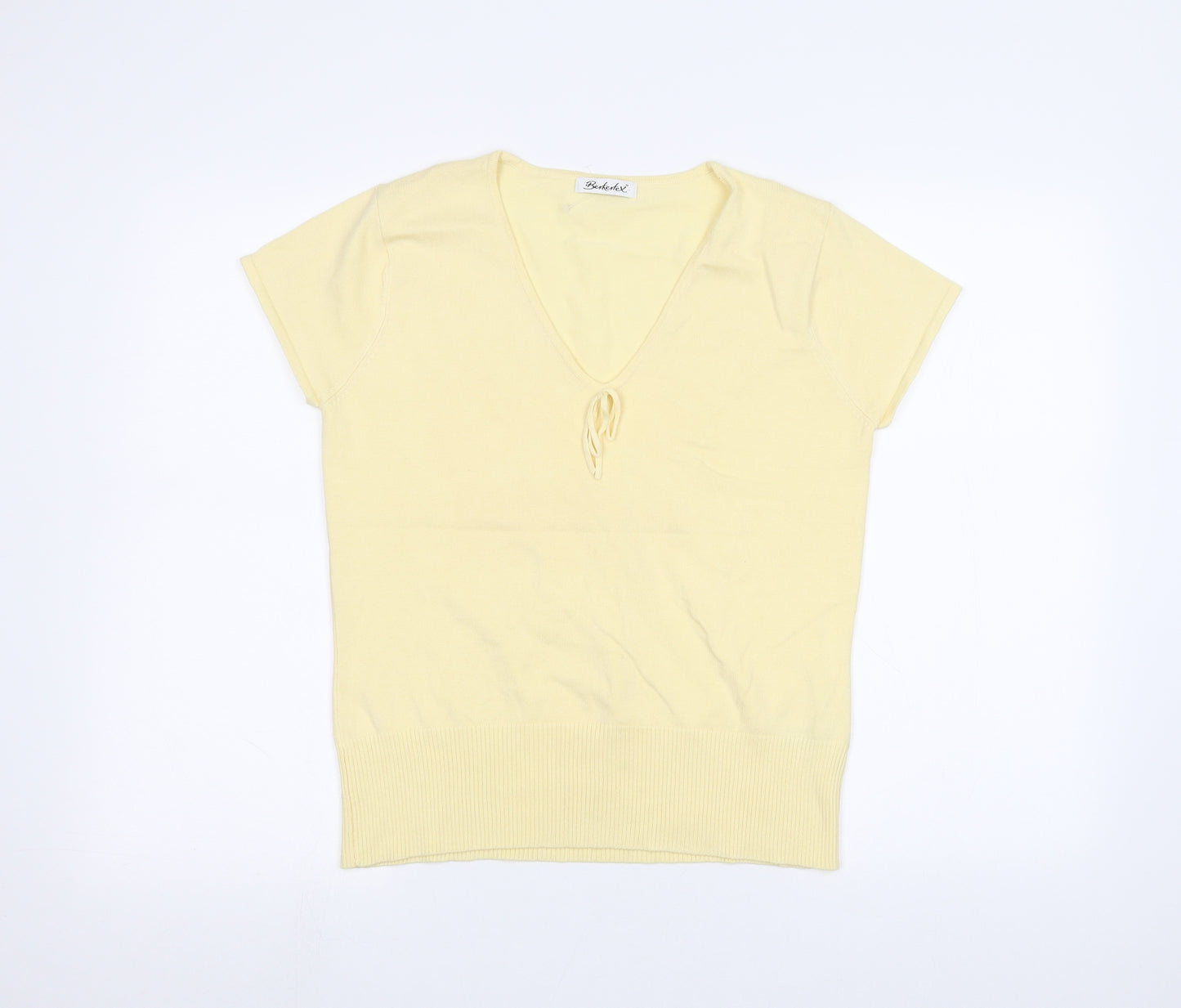 Berkertex Womens Yellow   Basic T-Shirt Size 14