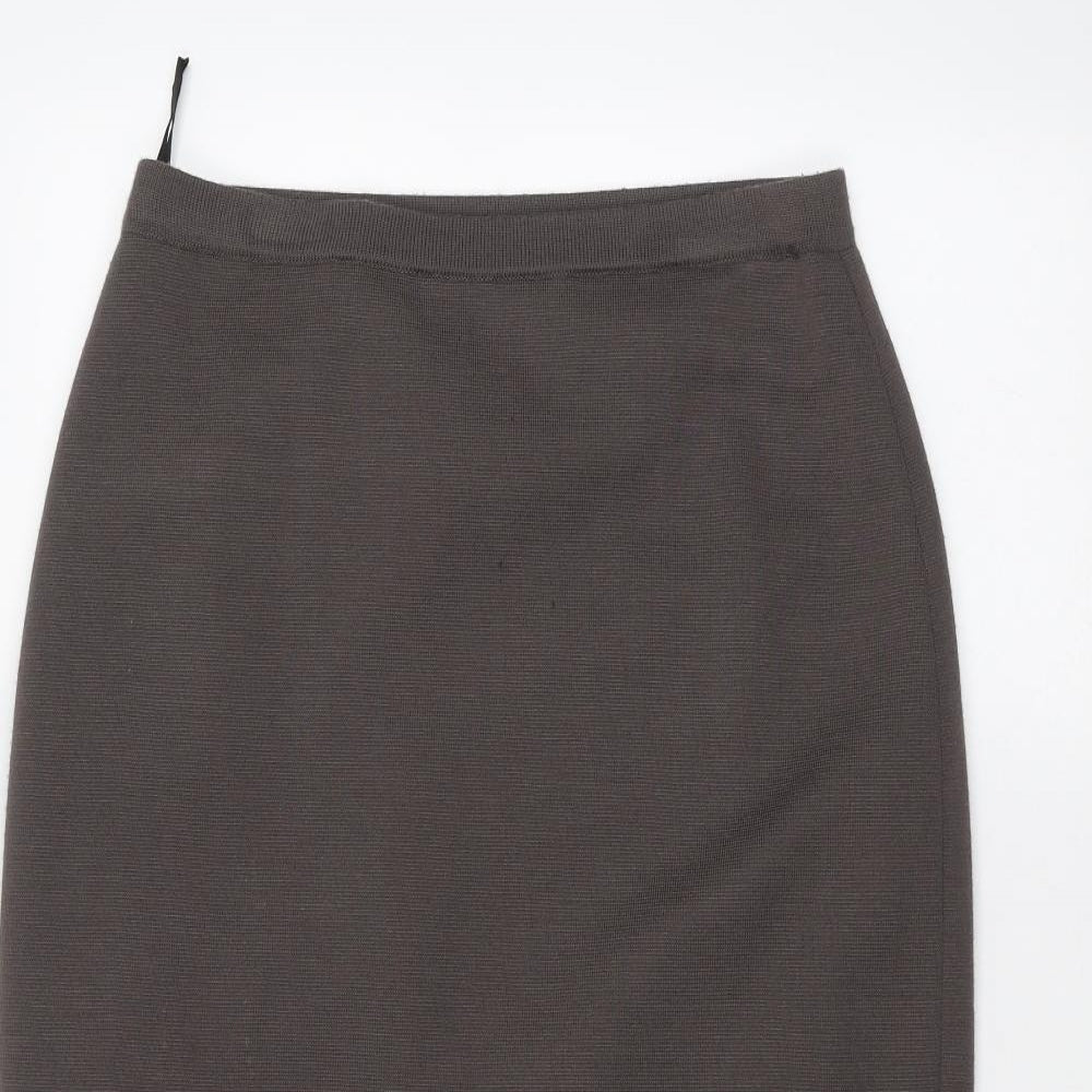 Preworn Womens Brown   A-Line Skirt Size 12