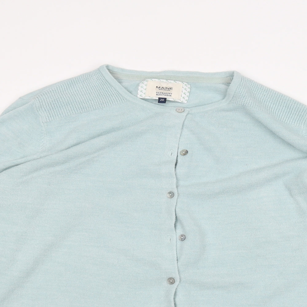 Maine New England Womens Blue   Cardigan Jumper Size 20