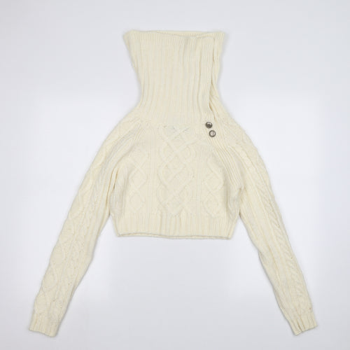 River Island Womens White   Pullover Jumper Size 10