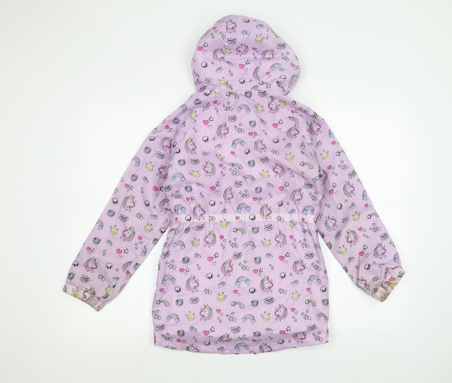 Matalan Girls Purple   Rain Coat Coat Size 10 Years  - Unicorn