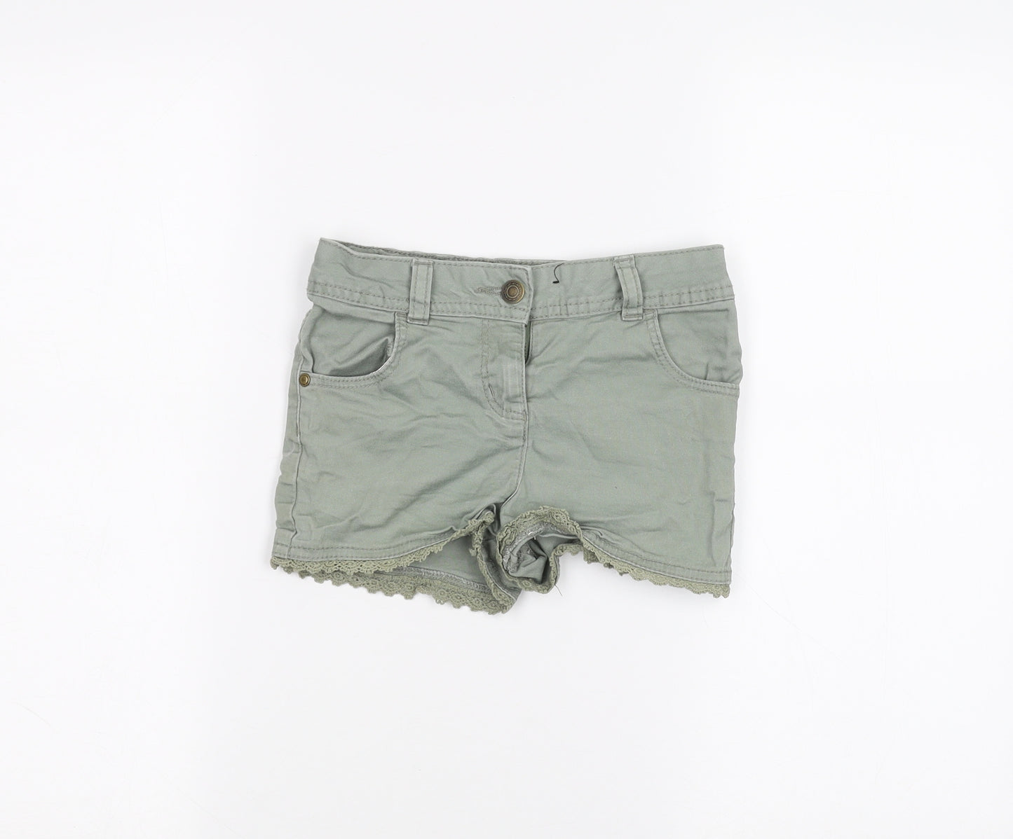 George Girls Green   Chino Shorts Size 6-7 Years