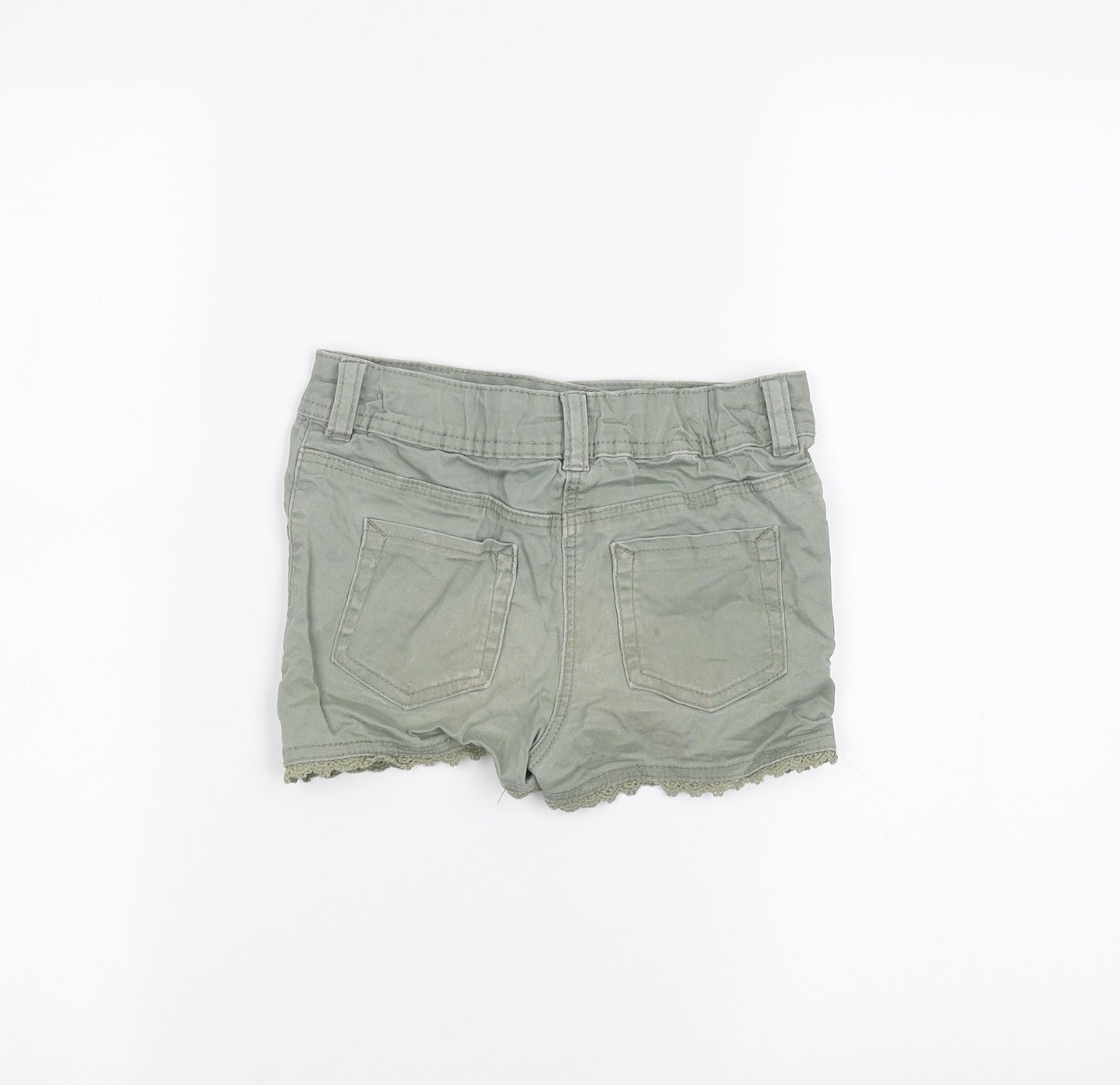 George Girls Green   Chino Shorts Size 6-7 Years