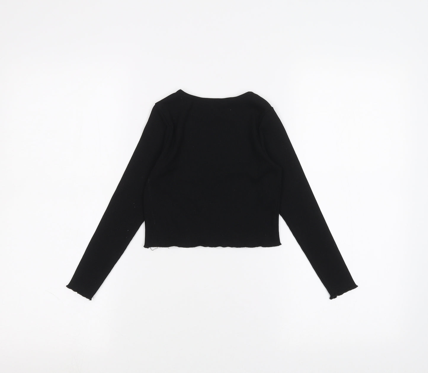 George Girls Black   Basic T-Shirt Size 5-6 Years