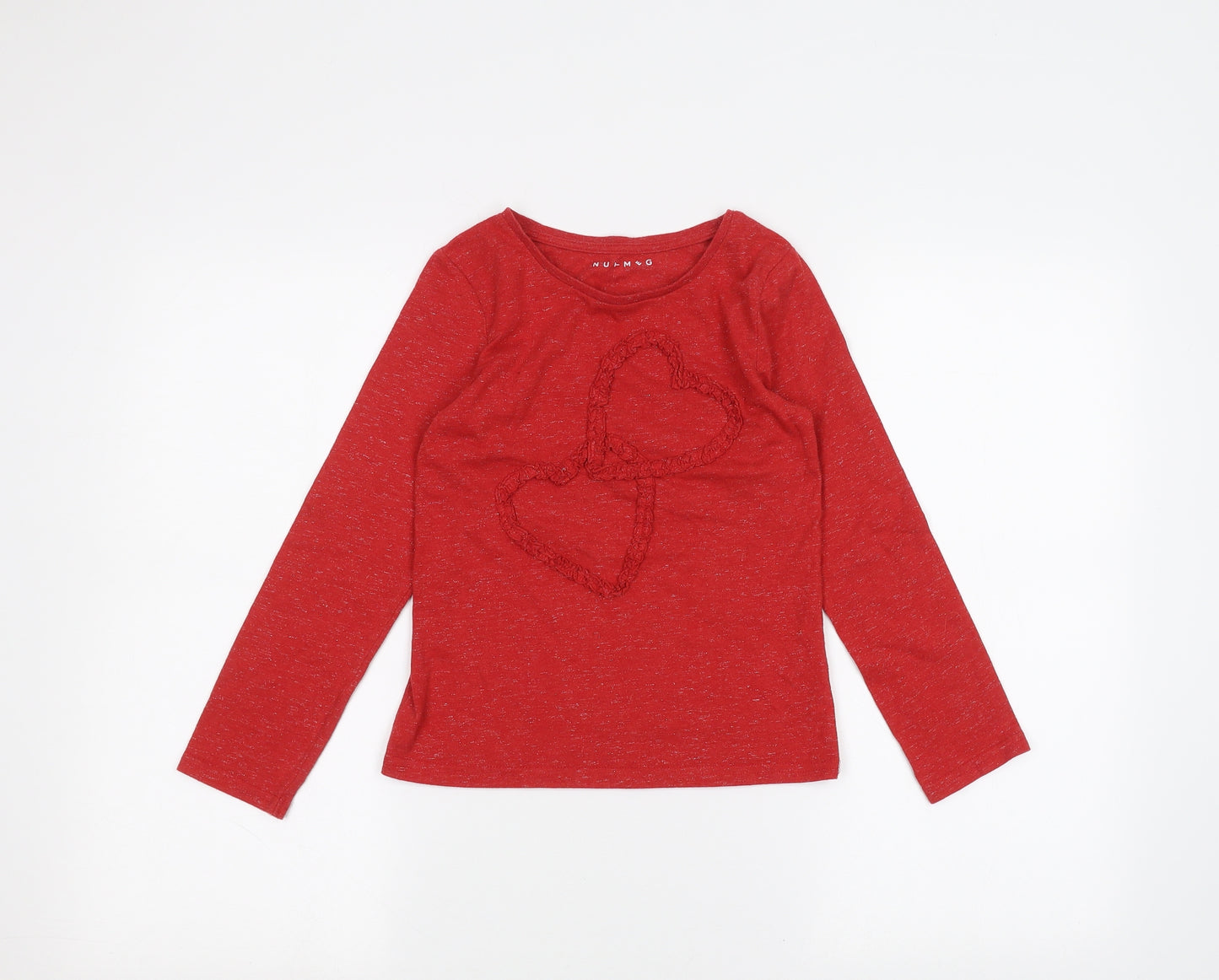 Nutmeg Girls Red   Basic T-Shirt Size 8-9 Years