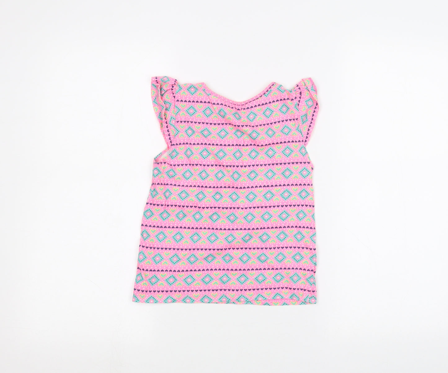 Primark Girls Pink   Basic T-Shirt Size 7-8 Years