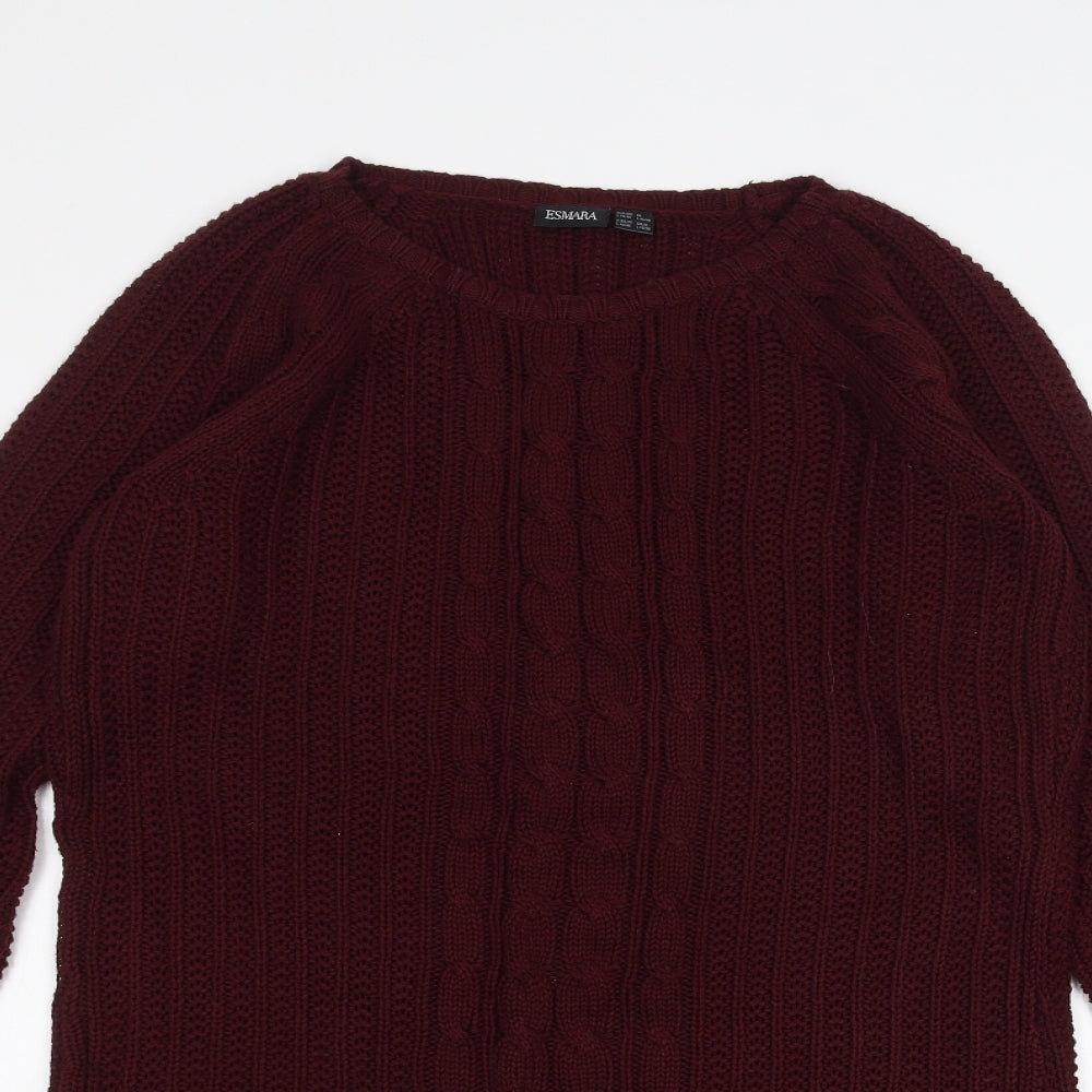 ESMARA Womens Red   Pullover Jumper Size L