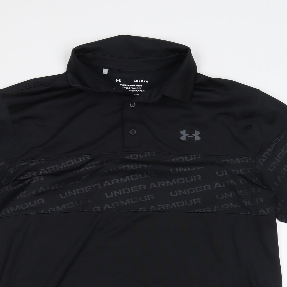 Under armour Mens Black    Polo Size L