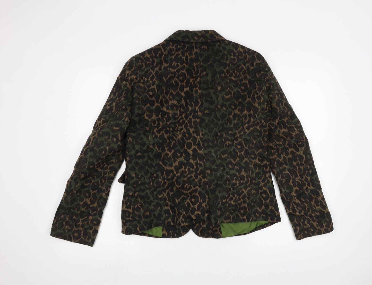Cortefiel Womens Brown Animal Print  Jacket  Size 14