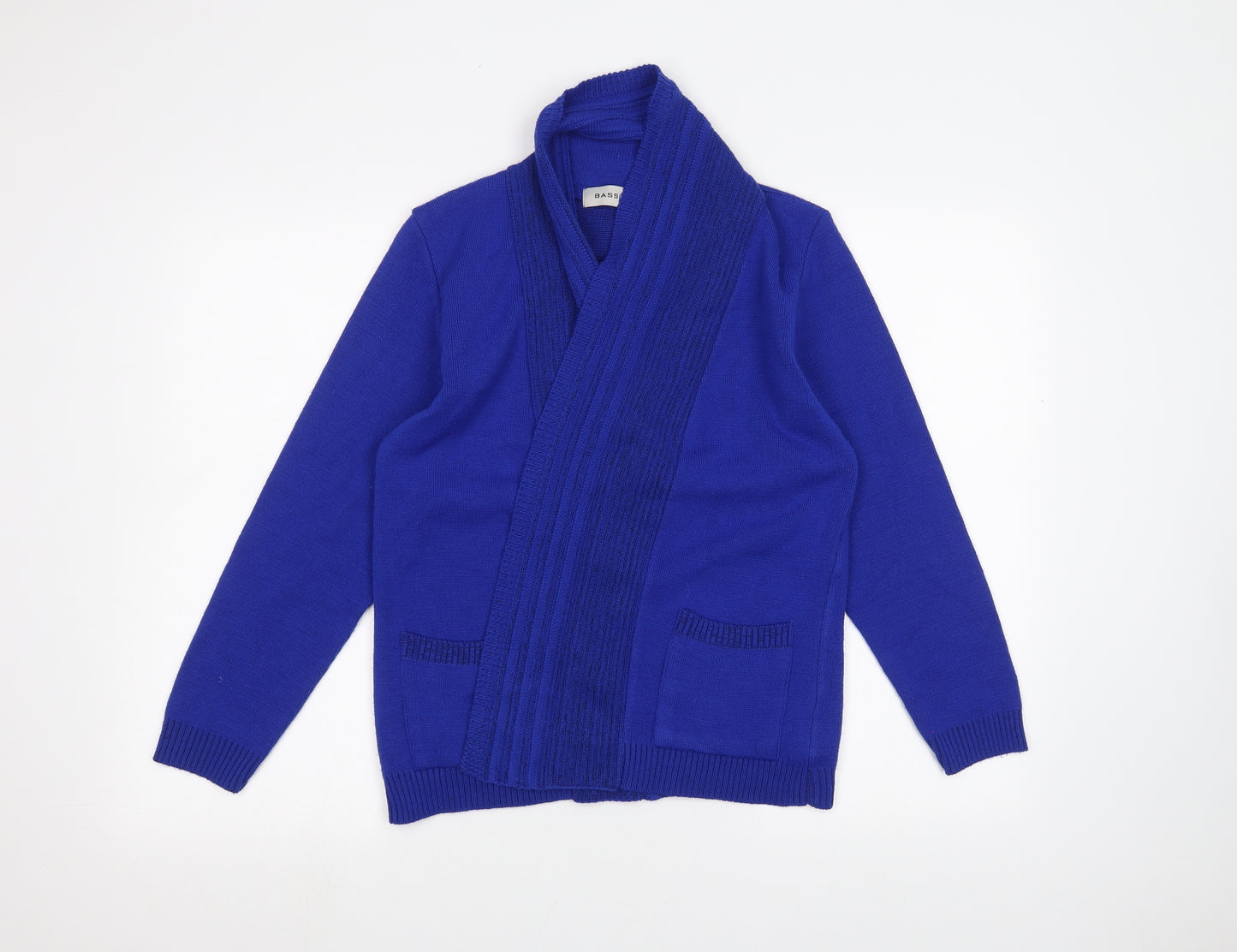 BASSINI Womens Blue   Cardigan Jumper Size M