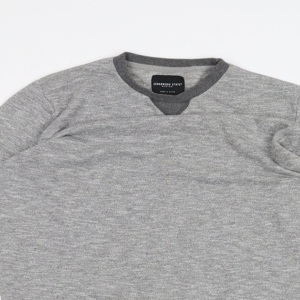 Cedar Wood State Mens Grey   Pullover Jumper Size M