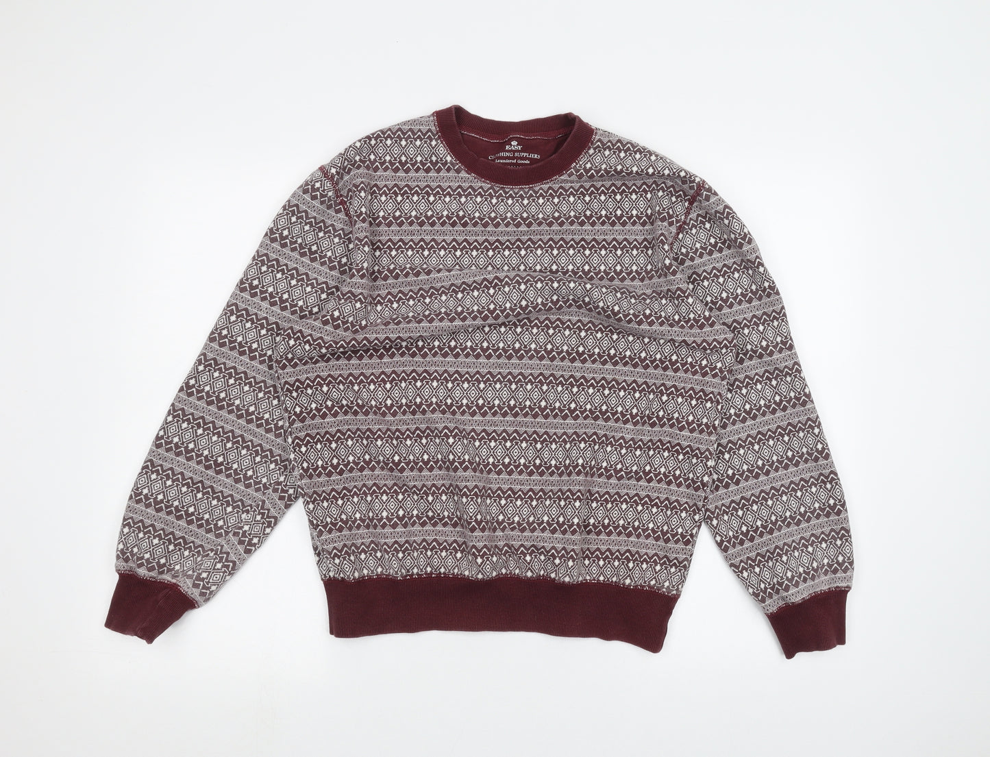 Easy Mens Red   Pullover Jumper Size M