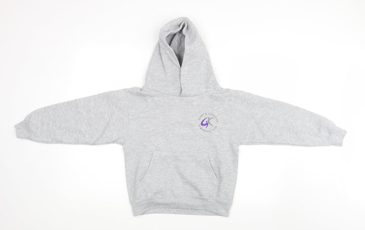 Russel Girls Grey Pullover Hoodie Size 9-10 Years - darby & leicester gymnastics club