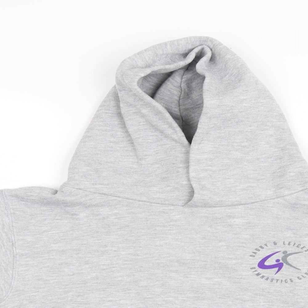 Russel Girls Grey   Pullover Hoodie Size 9-10 Years  - darby & leicester gymnastics club