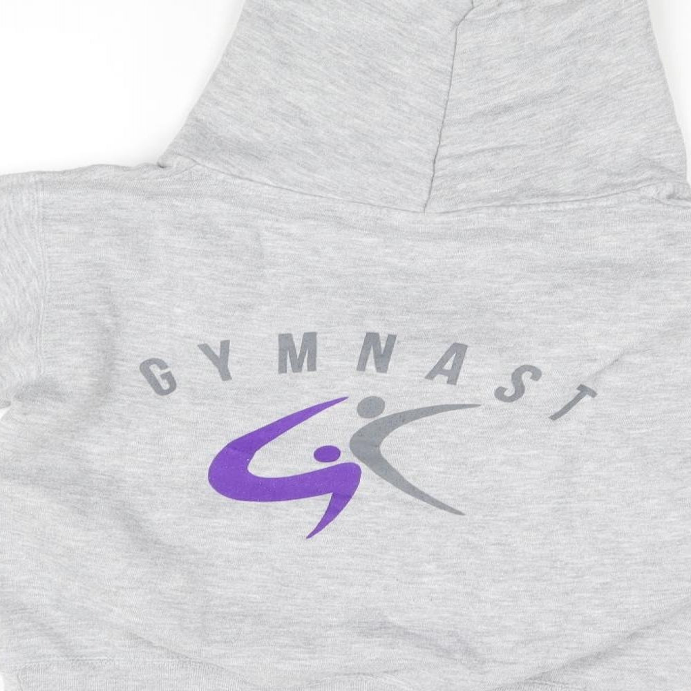 Russel Girls Grey   Pullover Hoodie Size 9-10 Years  - darby & leicester gymnastics club