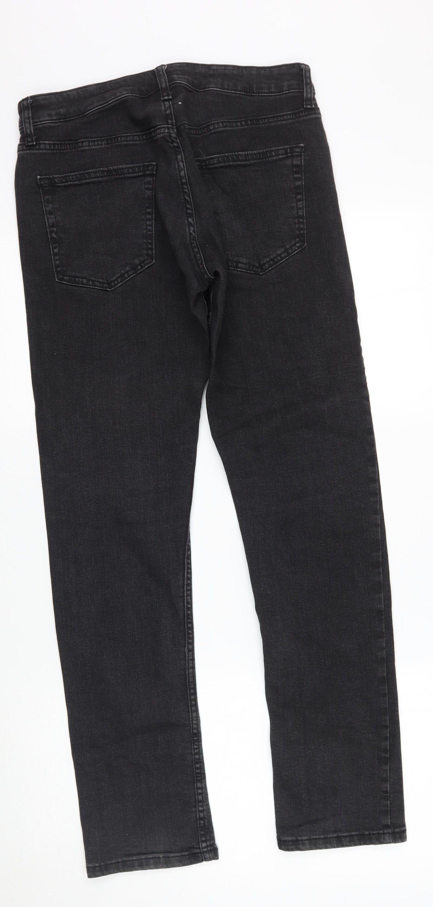 Topman Mens Black   Straight Jeans Size 30 L29 in