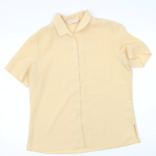 bonmarche Womens Yellow   Basic Button-Up Size 12
