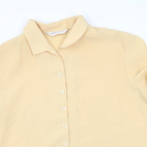 bonmarche Womens Yellow   Basic Button-Up Size 12