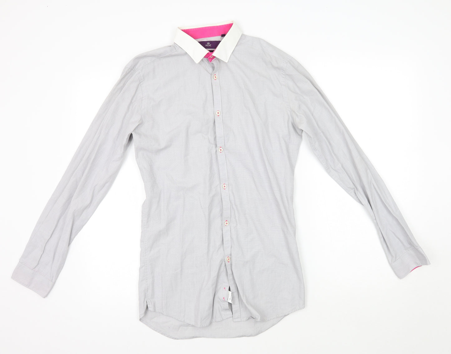 NEXT Mens Grey    Button-Up Size 14
