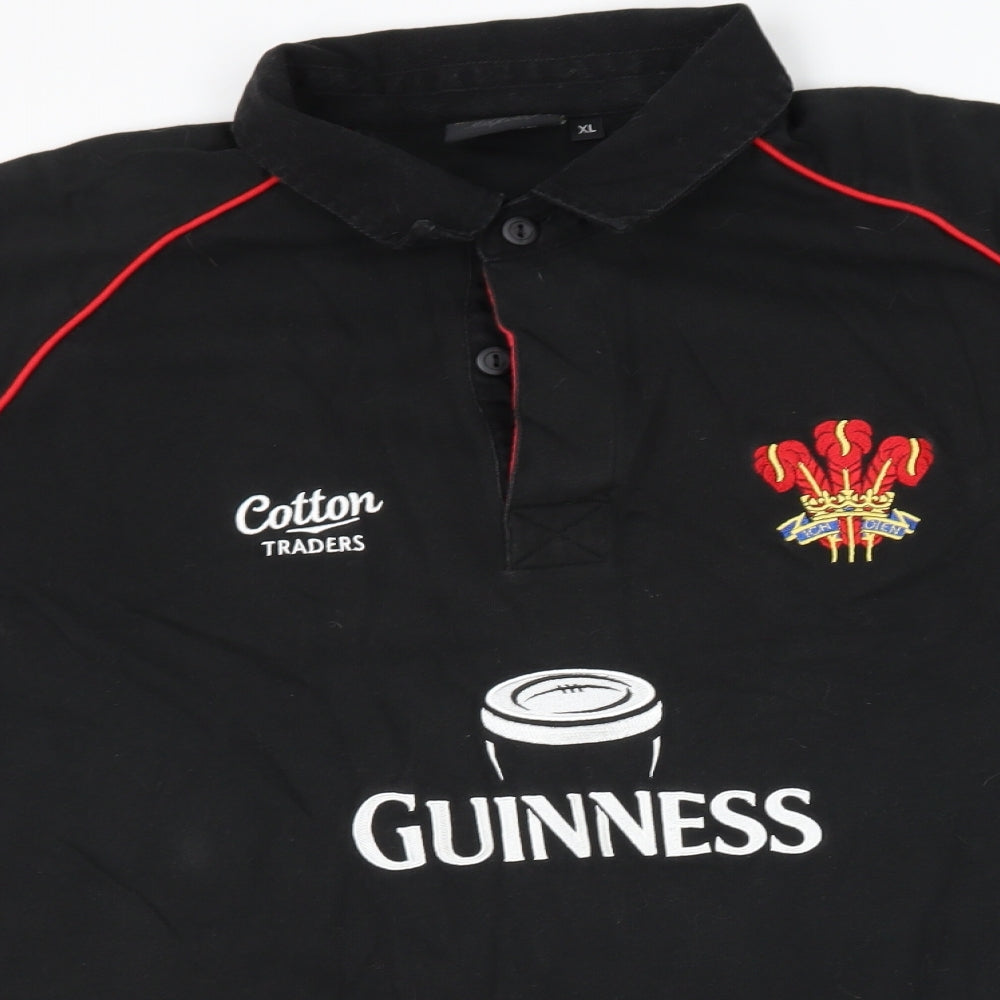 Cotton Traders Mens Black    Polo Size XL  - guiness