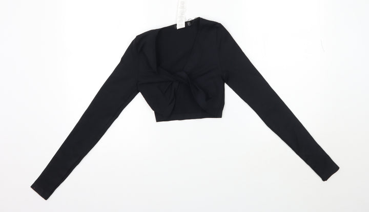 Boohoo Womens Black Pullover Hoodie Size 6
