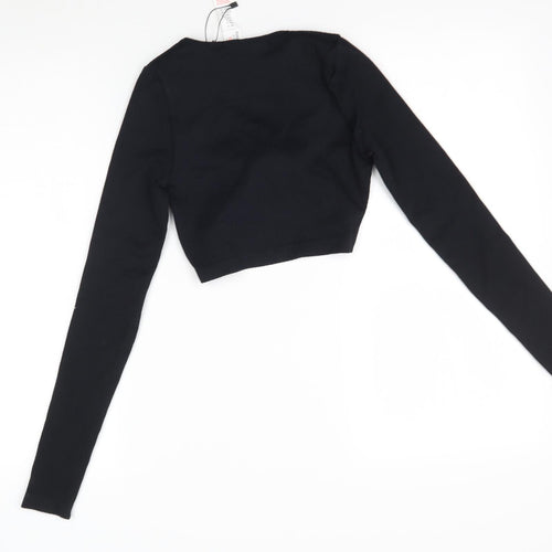 Boohoo Womens Black   Pullover Hoodie Size 6