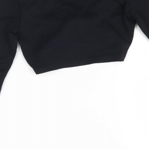 Boohoo Womens Black   Pullover Hoodie Size 6