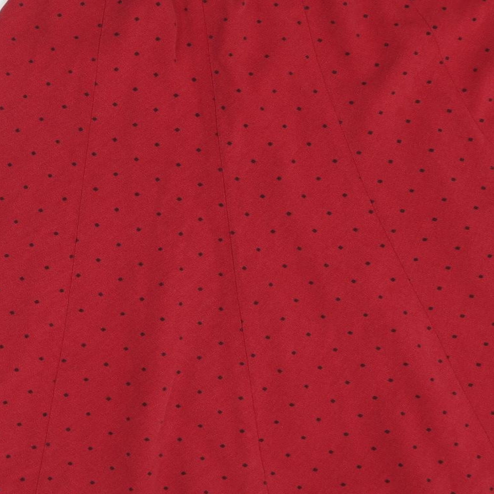 BM Womens Red Polka Dot  Maxi Skirt Size 16