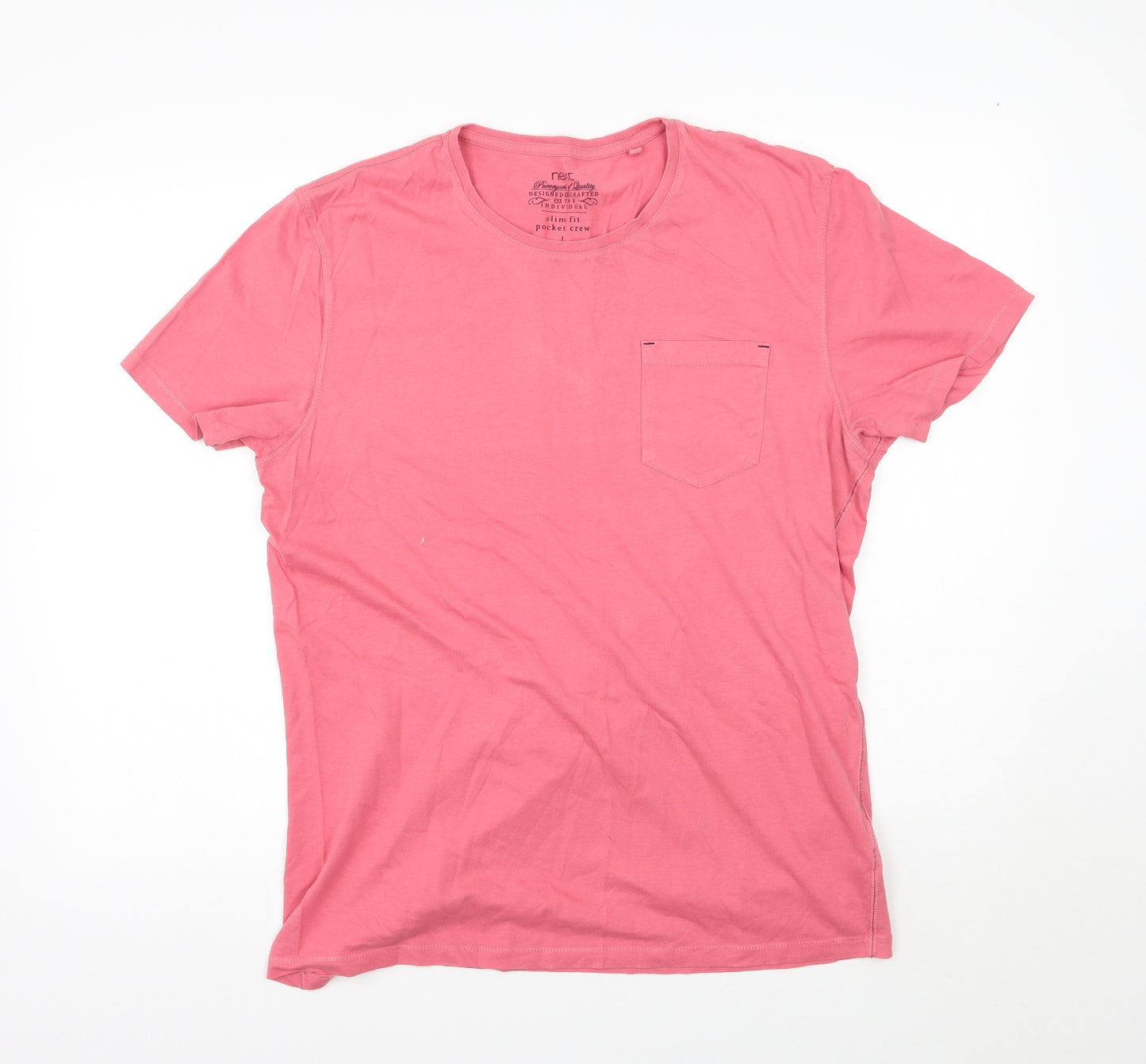 NEXT Mens Pink    T-Shirt Size L