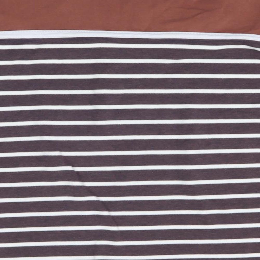 bay 6 Womens Brown Striped  Pullover Jumper Size 12