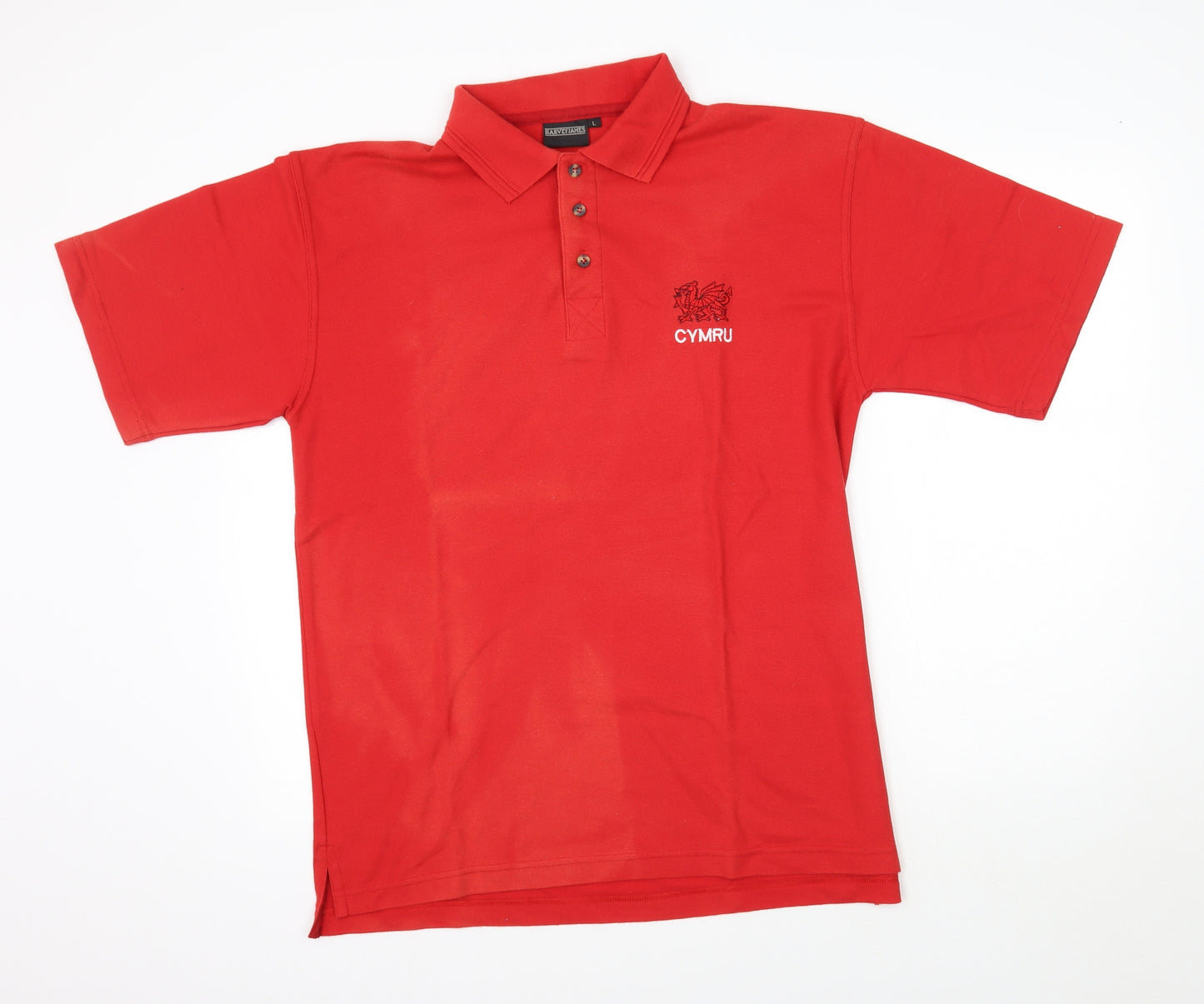 harvey james Mens Red    Polo Size L  - wales