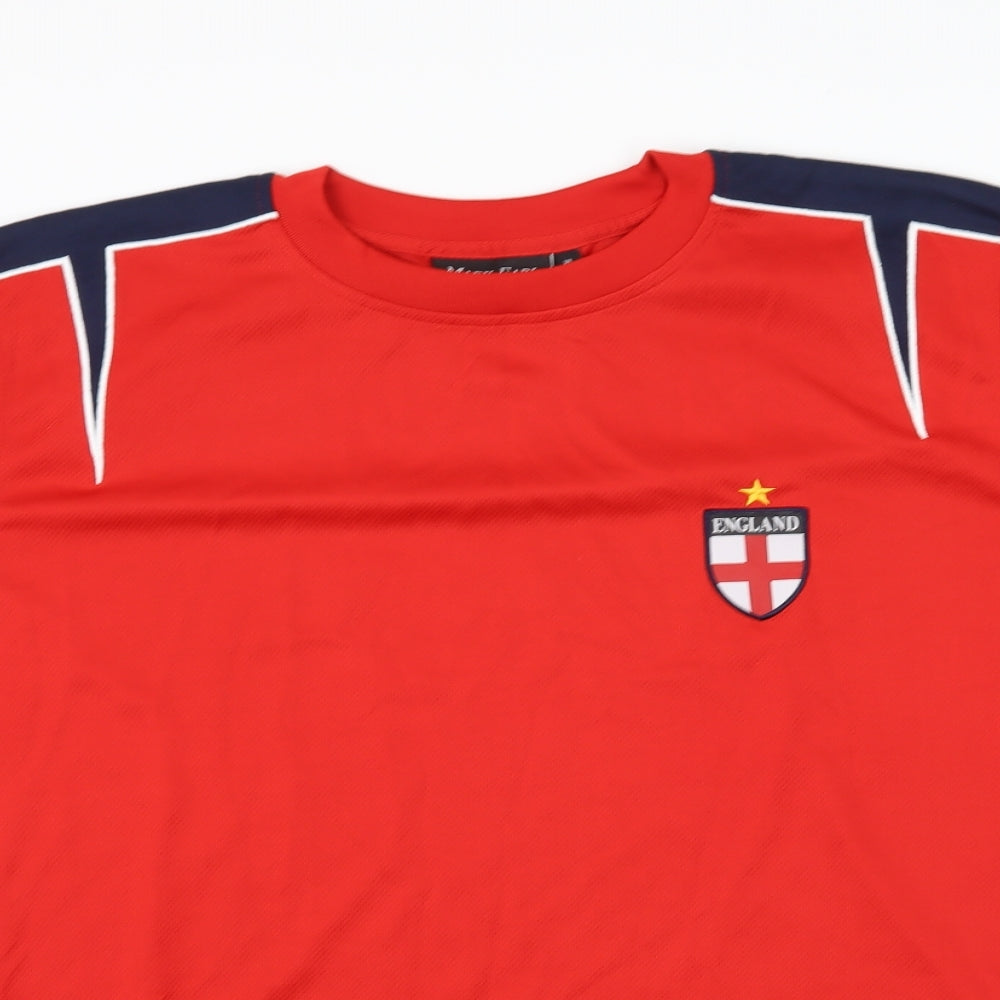 Mark earl Mens Red   Basic T-Shirt Size XL  - england