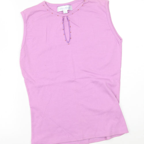 Pure & natural Womens Purple   Vest Jumper Size 14