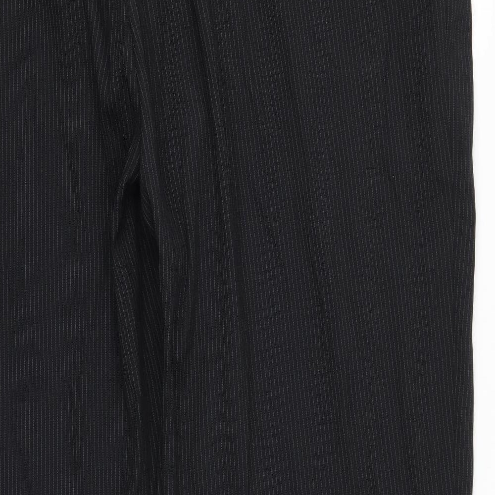 F&F Mens Black Striped   Suit Trousers Size 42 L29 in