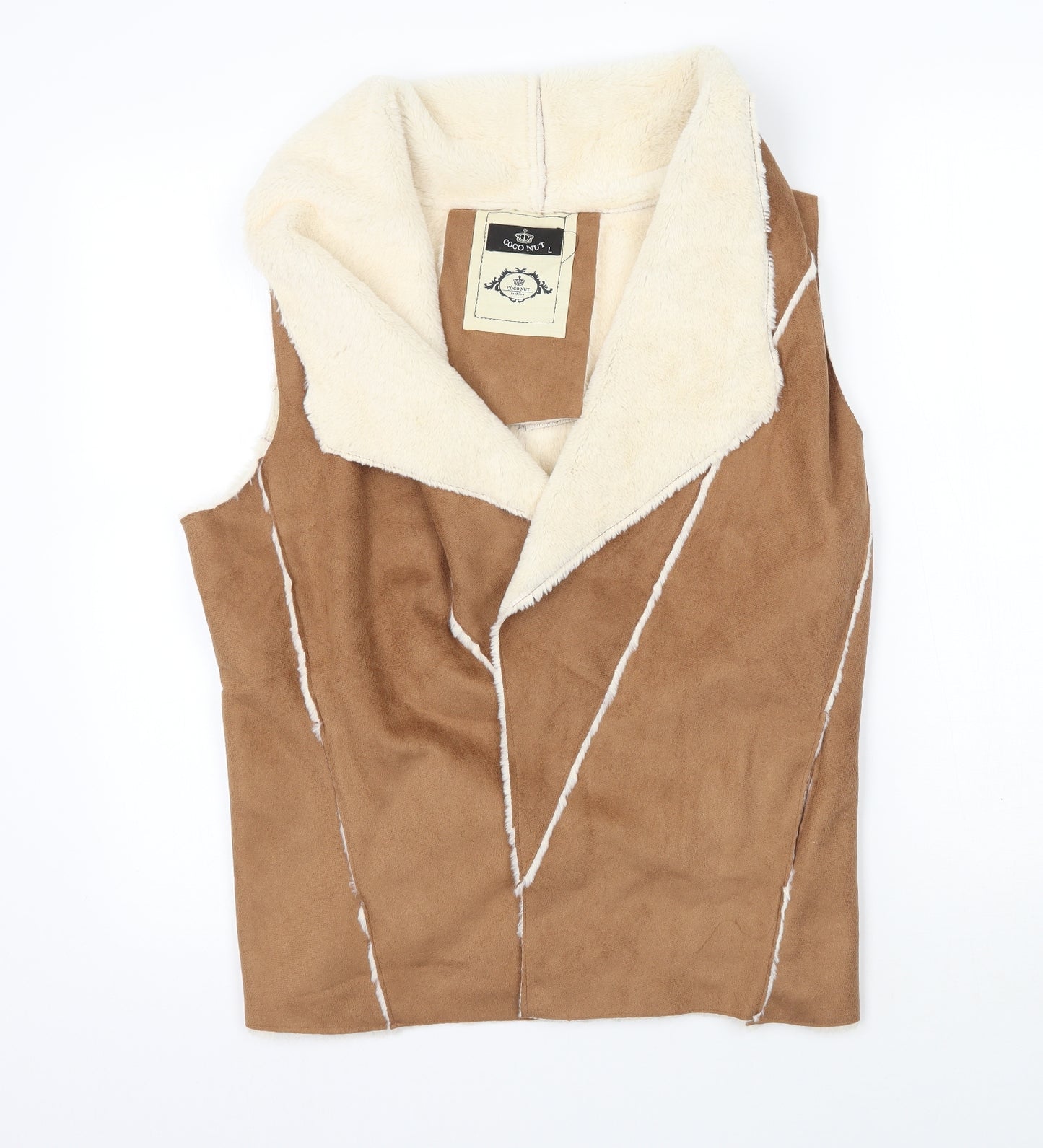 coconut Womens Brown   Gilet Coat Size L