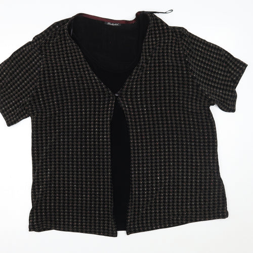 Berkertex Womens Black   Wrap Jumper Size 20  - shirt insert