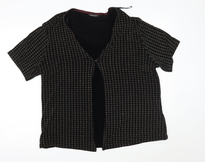 Berkertex Womens Black   Wrap Jumper Size 20  - shirt insert