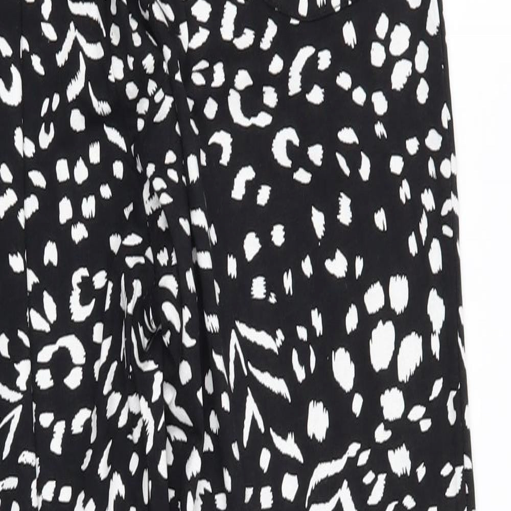 George Womens Black Animal Print   Pyjama Pants Size 8