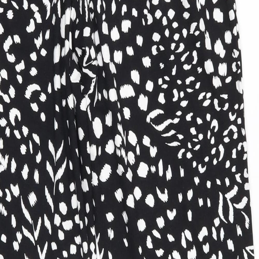 George Womens Black Animal Print   Pyjama Pants Size 8